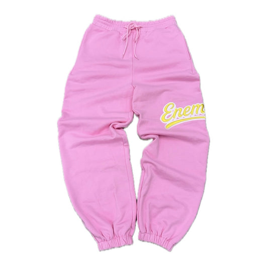 Pink "ENEMY" Scrunch Sweats