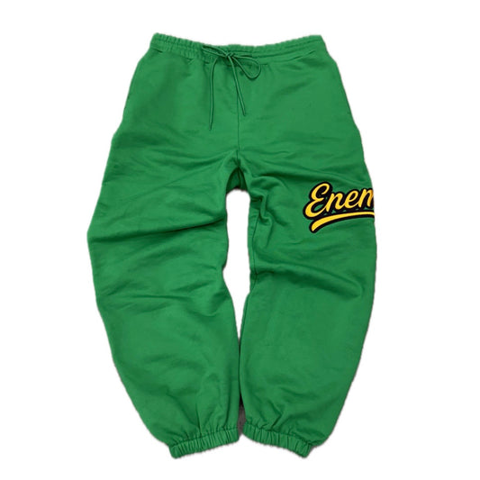 Green "ENEMY" Scrunch Sweats